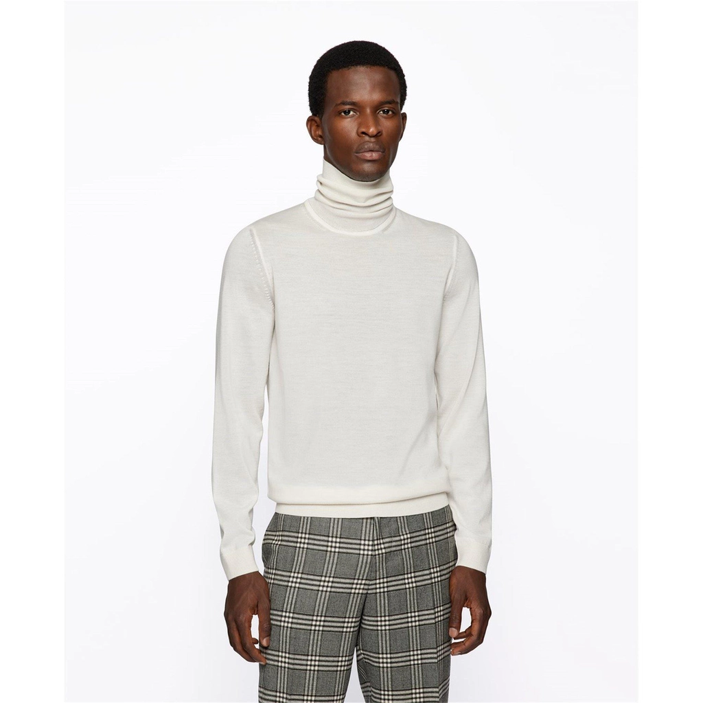 Hugo Boss Musso Roll Neck Jumper - Open White 131